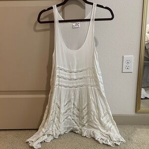 Free People Cream Lace Polka Dot top